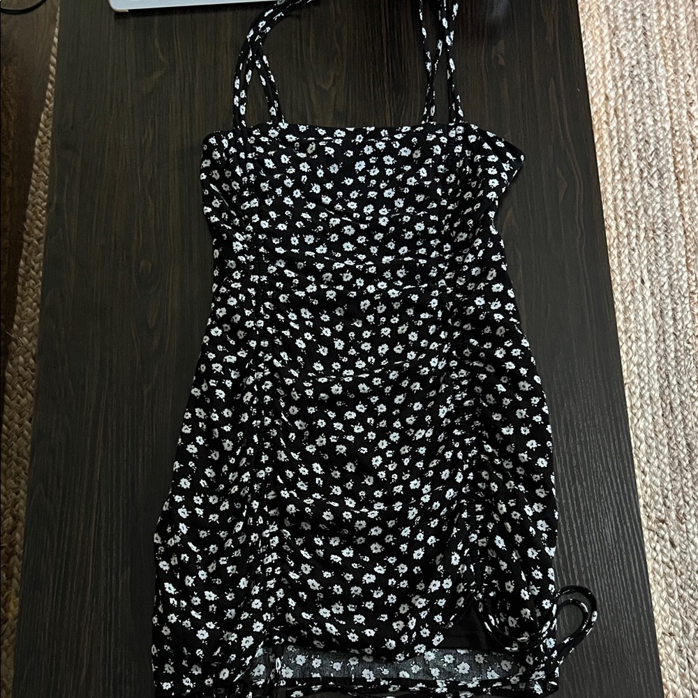 Garage Black and White Floral Dress